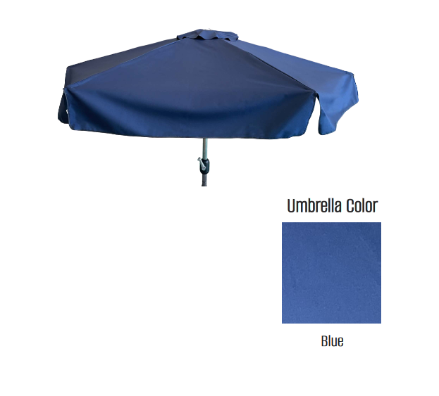 GPP-LF-UMB-B SS Umbrella/Side Table Blue - IN POOL FURNITURE
